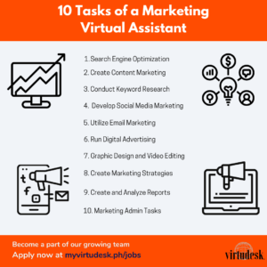 10 Tasks of a Marketing Virtual Assistant